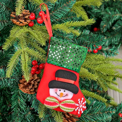 1pcs Christmas letter socks Gift Bag Santa Socks Tree Pendant - Image 1 of 4