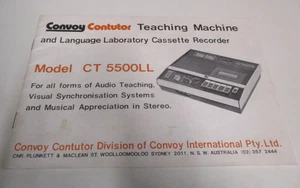 Convoy Contutor - Cassette Recorder - Operating Instructions - Vintage - 1970s - Bild 1 von 9