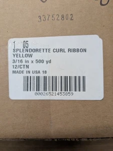 12 Rolls Of 3/16 X 500yd Yellow Curling Ribbon - Picture 1 of 2