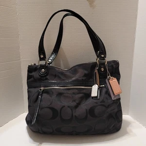 Bolso grande Coach Signature negro de hombro M1120-18979 - Imagen 1 de 14