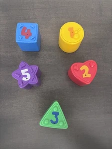 Vintage Fisher Price 2005 Laugh & Learn Cookie Jar Shapes Only Lot Of 5 - Picture 1 of 1