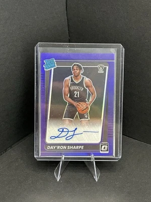 2021-22 Panini Donruss Optic Day’ron Sharpe Purple Rated Rookie Autograph #165 - Image 1 of 3