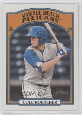 2021 Topps Heritage Minor League Edition Cole Roederer #142 - Image 1 of 2