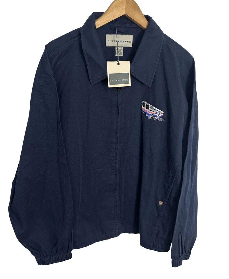 VTG Y2K Metro Bus Roadeo Men’s Blue 2003 Harrington Jacket Size 2XL NWT - Image 1 of 4