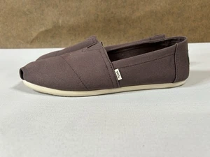 Toms Damenschuhe Größe 8,5 Ash Canvas Alpargata Slipper flache bequeme Freizeit gebraucht, in einwandfreiem Zustand - Bild 1 von 7