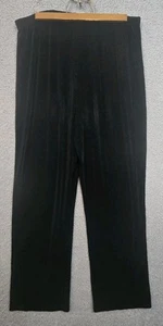 Chicos Travelers Slinky Pants Womens Large 2 Black Pull On Stretch Comfort - Picture 1 of 6