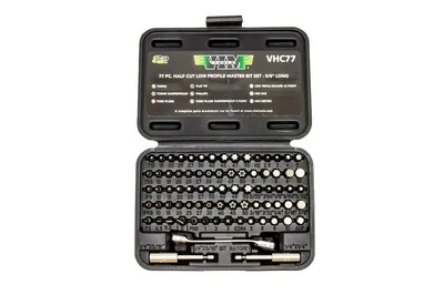 77 Piece Stubby Bit Set Torx Hex Phillips Flat Tip XZN Drive Tool Kit - Image 1 of 2