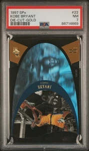1997 SPx Troquelado Oro #22 Kobe Bryant PSA 7 Lakers Inserto Raro 2do Año - Imagen 1 de 2
