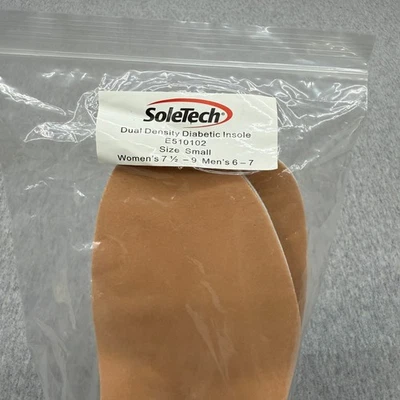 全新 SoleTech 男女通用双密度糖尿病鞋垫 尺寸 S — 第 1/4 张图片