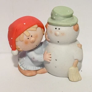 1984 Bumpkin von Fabrizio für George Good Schneemann & Kind Figur 3" groß - Bild 1 von 7