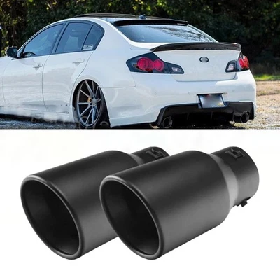 2X Car Exhaust Pipe Tip Rear Throat Muffler Tailpipe For Infiniti QX60 Foto 1 de 4
