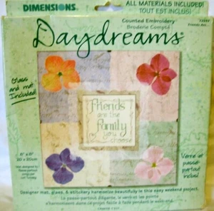 Friends Are... Daydreams Under Glass Kit de bordado contado #72697 Nuevo en paquete 8"x8" - Imagen 1 de 3