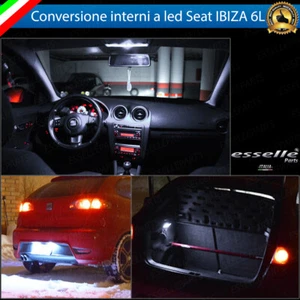 KIT LED INTERNI SEAT IBIZA 6L COMPLETO CANBUS 6000K + LUCI TARGA LED 6000K - Foto 1 di 4