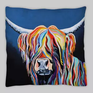 Highland Cow Double Sided Cushion Covers 45x45cm (18x18) - Picture 1 of 2