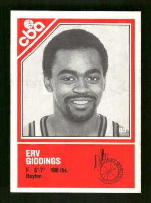 1982-83 TCMA CBA Detroit Spirits 85 Erving Erv Giddings EXMT - NM centered rare - Image 1 of 2
