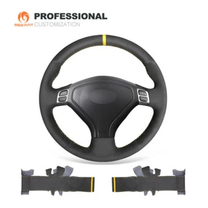 Cubierta de volante de gamuza negra para Subaru Forester Legacy Outback 2005-2007 - Imagen 1 de 10