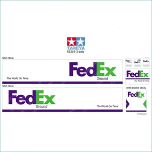 Tamiya 14th Scale 56302 56319 Trailer Laminated Decals Sticker FedEx Ground Kit - Picture 1 of 6