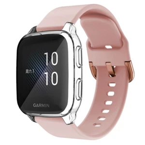 Watch Case + Strap For Garmin Venu SQ / SQ 2 Music Silicone Wrist Band TPU Cover - Picture 1 of 38