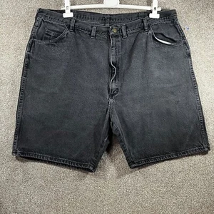 Wrangler Shorts Herren schwarz Denim dunkle Waschung 5 Taschen klassisch Outdoor Reißverschluss Hosenschlitz - Bild 1 von 8