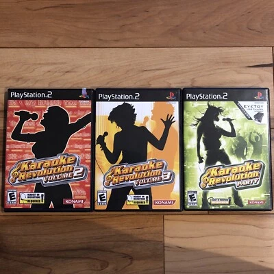 PLAYSTATION 2  PS2 KARAOKE REVOLUTION VOLUME 2 3 AND PARTY Complete CIB - Image 1 of 4
