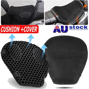 Universal Motorcycle Seat Cushion Cover Comfort Gel Pillow Pad Pressure Relief - Picture 1 of 17