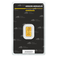 1 gram KineBar Gold Bar | Argor-Heraeus