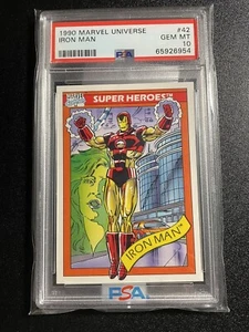 1990 Marvel Universe Iron Man #42 PSA 10 GEM MINT - Picture 1 of 2