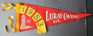 1953 Luray Caverns Virginia Singing Tower DATED pennant Caves VERY SCARCE RARE - - Picture 1 of 1