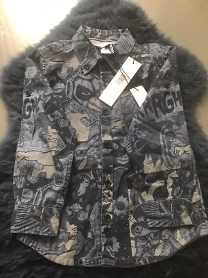 Brand New With Tags Little Marc Boys Denim Button Down Shirt Size 4 - Image 1 of 4