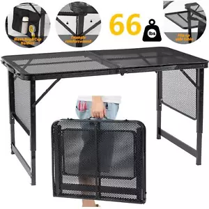 4,7ft Klappbarer Campingtisch Aluminium Picknicktisch Metall Grilltisch Verstellbar - Bild 1 von 10