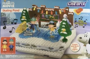 Peanuts Movie Skating Pond Lite Brick Building Block Set Linus And Lucy Figures - Picture 1 of 3