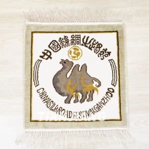 1.5'x1.5' Handmade Silk Square Tapestry Living Room Rug Oriental Carpet L106C - Picture 1 of 5