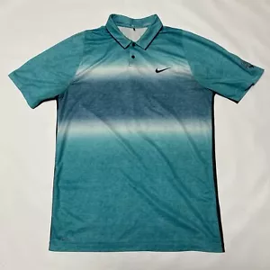 Polo Nike Tiger Woods Collection TW Glow 685861-309 blu teal maglietta media M - Foto 1 di 14