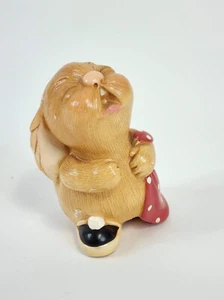 Pendelfin Rabbit Figurine Barney Red Blanket Towel Hand Painted Made In England - Picture 1 of 5