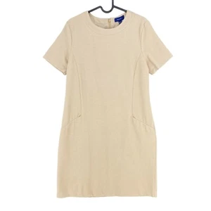 GANT Light Brown Jersey Pique Shift Dress Size EU 40 UK 14 US 10 - Picture 1 of 11