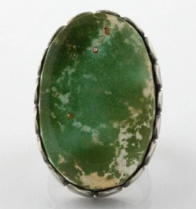8.5 - High Grade Natural Pilot Mountain Turquoise Ring By Ella M. Linkin - Picture 1 of 4