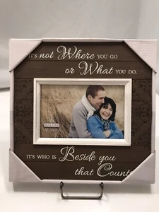 Malden Sunwashed Wood Words "Beside you that Counts" Frame 8x10 NEW - Picture 1 of 3