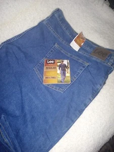 NOS Lee BIG &TALL Relaxed Fit Straight Leg DenimJeans 60"x32"Actual 58"x 32" USA - Picture 1 of 5