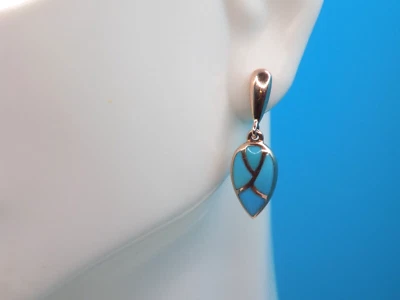 Pendientes Kabana oro rosa 14k turquesa Foto 1 de 4