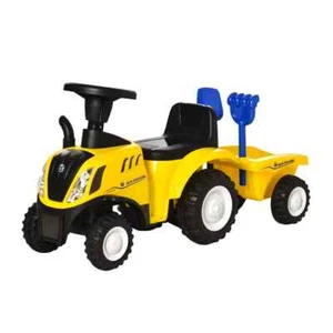 Ride On Tractor Toddler Walker Foot To Floor Slider 12-36 Months Yellow HOMCOM - Picture 1 of 11