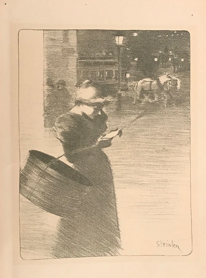 STEINLEN  "LA LETTRE A NINON" LITHOGRAPHE ORIGINALE - Photo 1/1