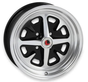 LEGENDARY WHEELS LW40 Magnum 15X6 4X108 ET5 Gloss Black / Machined (Qty of 4) - Picture 1 of 2