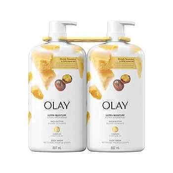 OLAY Ultra Moisture Body Wash with Shea Butter 2 x 887ml 000214446 — 第 1/1 张图片