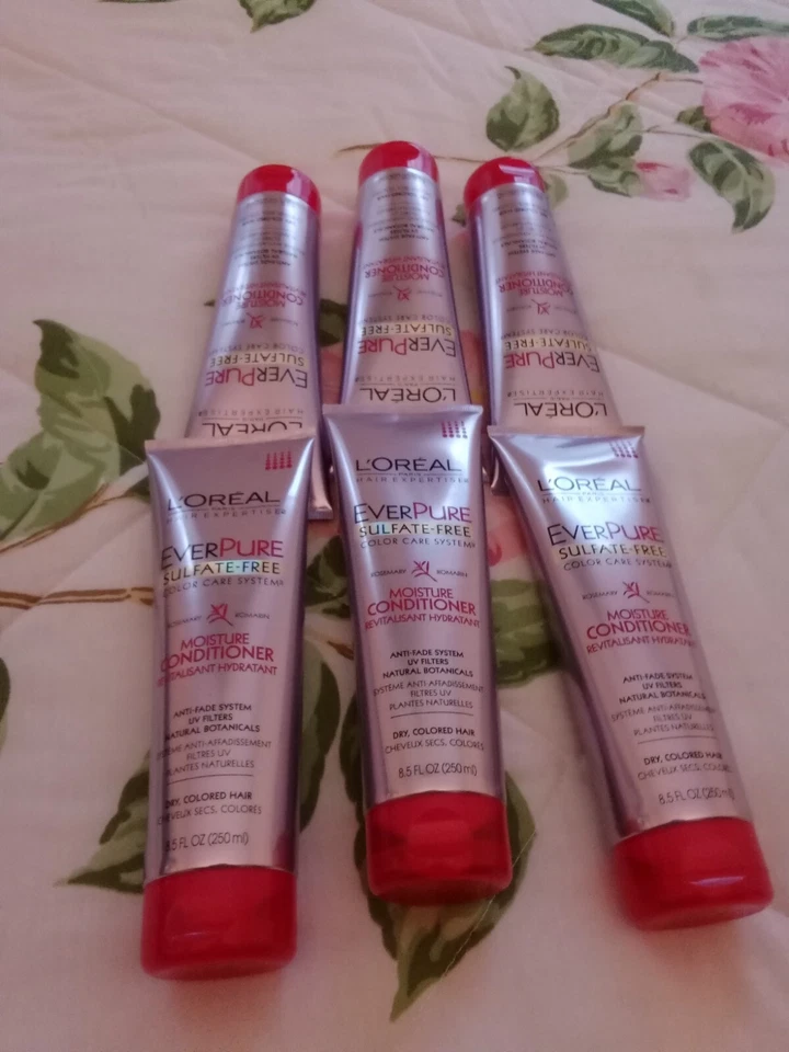 Paquete de 6 acondicionadores L'OREAL Paris Hair Expertise EverPure para el cuidado del color sin sulfatos Foto 1 de 1