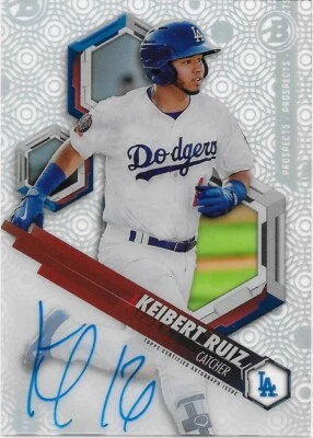 2018 Bowman High Tek Keibert Ruiz Prospects Autographs #PHT-KR - Image 1 of 2
