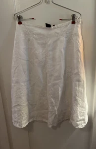 Willi Smith's womens 100% Linen Skirt, Mid-length Size 6 - Picture 1 of 10