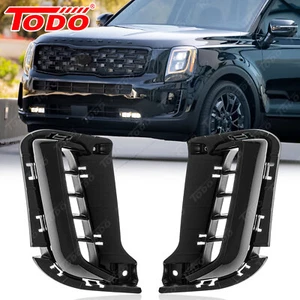 For Kia Telluride 2020-2022 Front Bumper Cover Grille Left Right Side Black - Bild 1 von 6