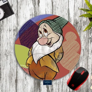 BASHFUL SNOW WHITE 7 DWARFS DISNEY INSPIRED ART CUSTOM PC MOUSE PAD DESK MAT - Picture 1 of 1
