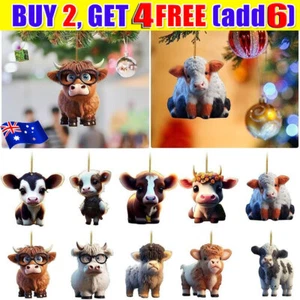 Cute Cartoon Cow Car Pendant Home Tree Decoration, Christmas Tree Ornament GT - Picture 1 of 35
