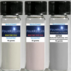 Monatomic Gold 10g, Monatomic Rose Gold 10g, Monatomic Platinum Gold 10g 3 pack - Picture 1 of 1